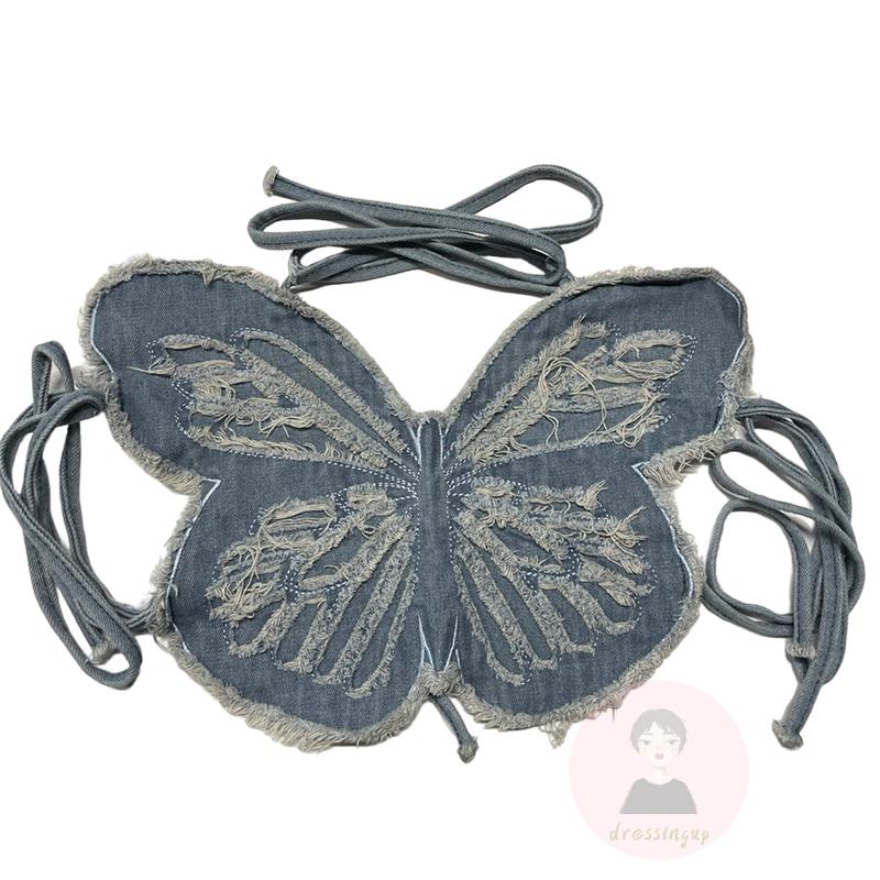 Áo Tank Top Hai Dây Hở Lưng In Họa Tiết Bướm 3D Thời Trang Mùa Hè Cho Nữ