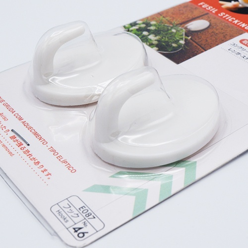 Daiso Bộ 2 Móc dán tường bằng cách nung nhiệt dán được trên bề mặt không bằng phẳng 2kg