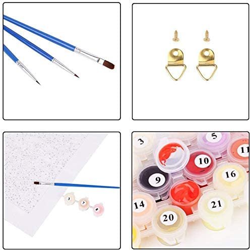 Tranh treo tường tự tô màu số hóa một thoáng nét xưa phố cổ Hà Nội CVN002, Oceans shop