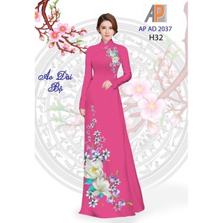 Vải may áo dài in hoa sen trắng