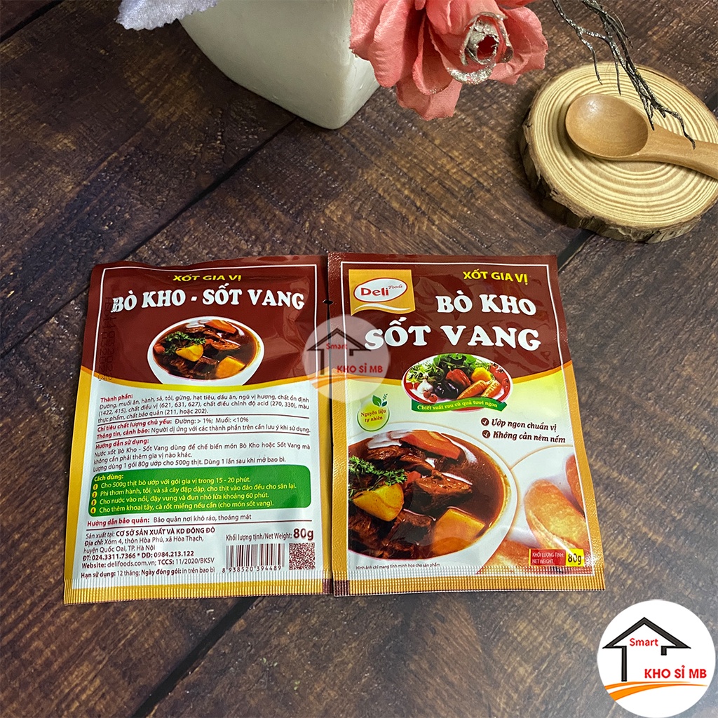 Sốt gia vị ướp thịt bò kho sốt vang deli  kho sỉ mb