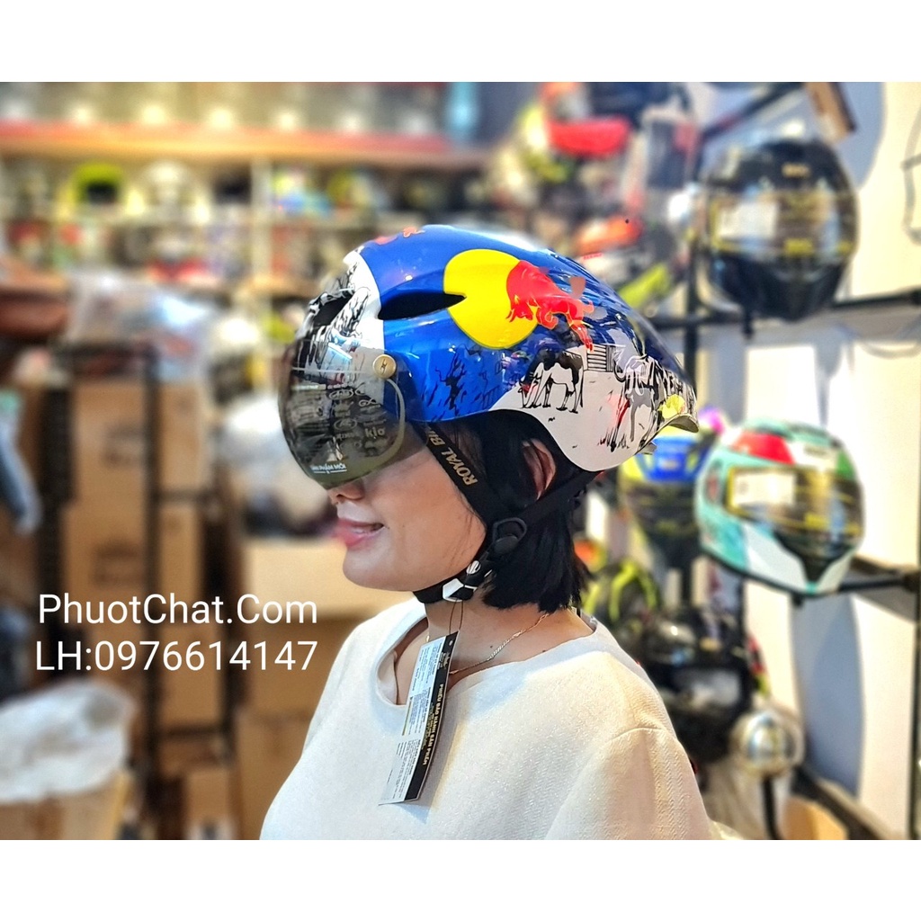 Nón thể thao xe đạp MD16 tem Redbull