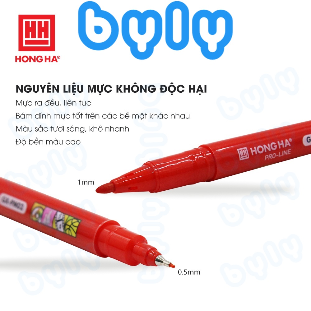 [Ship hỏa tốc] Bút lông dầu 2 đầu GX-PM02 Hồng Hà 6669 - ByLy Store