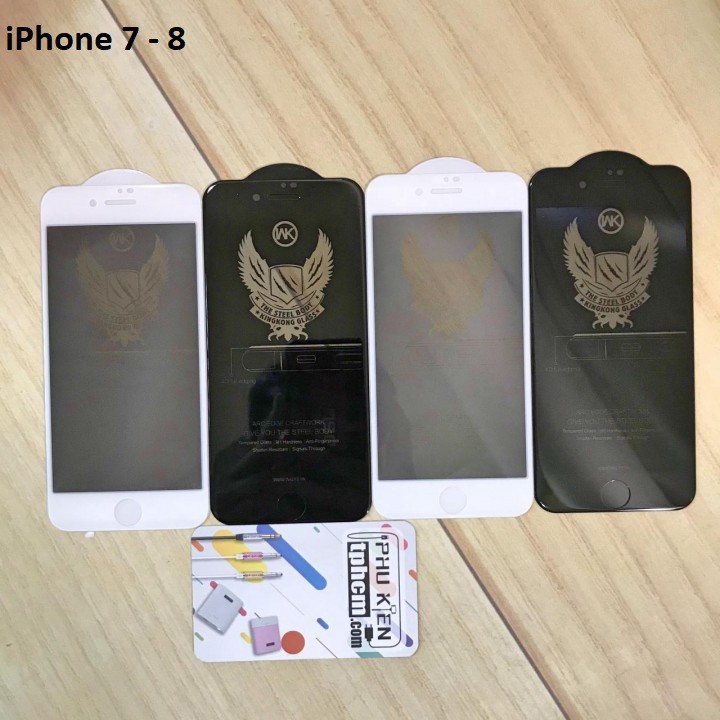 Dán cường lực iPhone 7 - 8 Chống nhìn trộm Kingkong hiệu WK