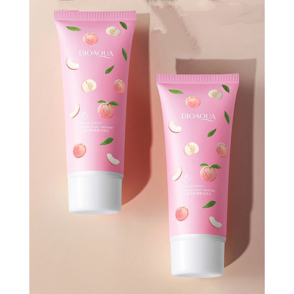 🍑 Sữa Rửa Mặt Đào Bioaqua Peach Exract Amino Acid Cleanser 100gr Giúp Da Sạch Sâu, Trắng Sáng, Se Khít Lỗ Chân Lông | BigBuy360 - bigbuy360.vn