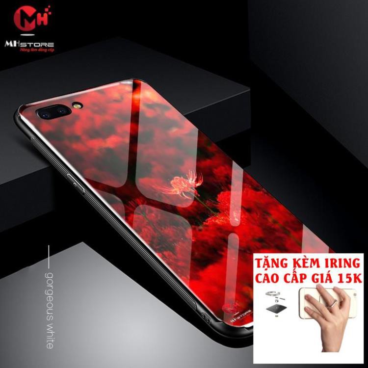 (Sale siêu hot) { CÓ VIDEO SHOP QUAY } Ốp Iphone mặt kính in hình hoa Bỉ Ngạn cực đẹp và cực độc cho chị em !