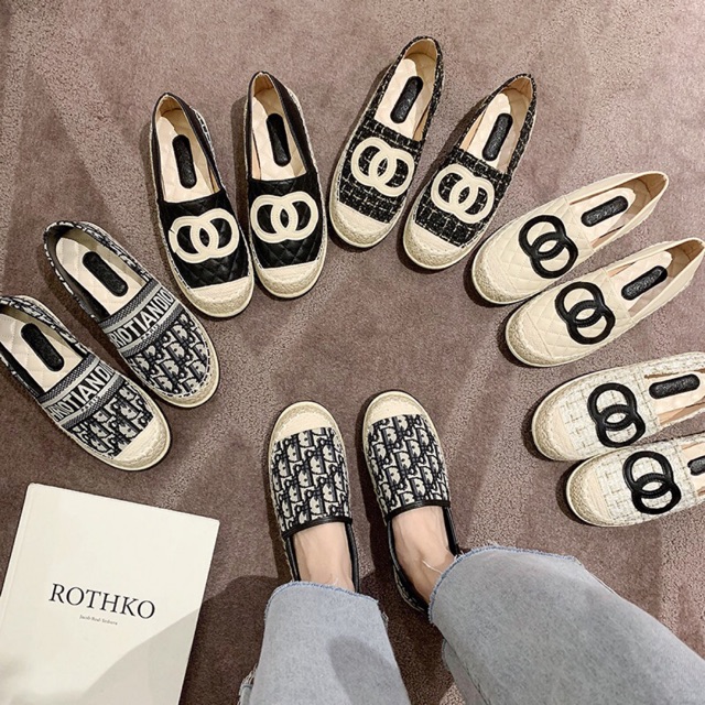 Giày slipon bệt đế cói
