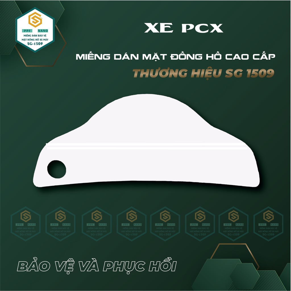MIẾNG DÁN PPF XE HONDA PCX 2014 - 2017 BẢO VỆ MẶT ĐỒNG HỒ XE MÁY THƯƠNG HIỆU SG1509