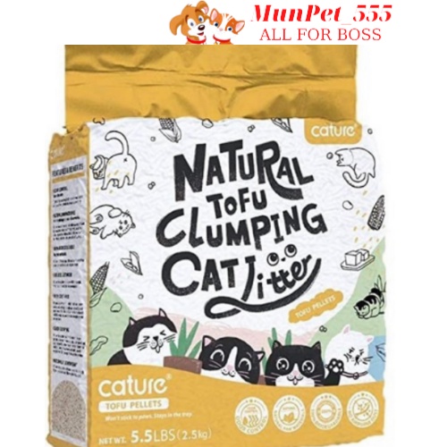 Cát đậu nành Cature cho mèo chính hãng 6l túi 2,4kg cát gỗ