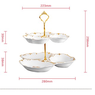 Khay đựng bánh kẹo 2 tầng