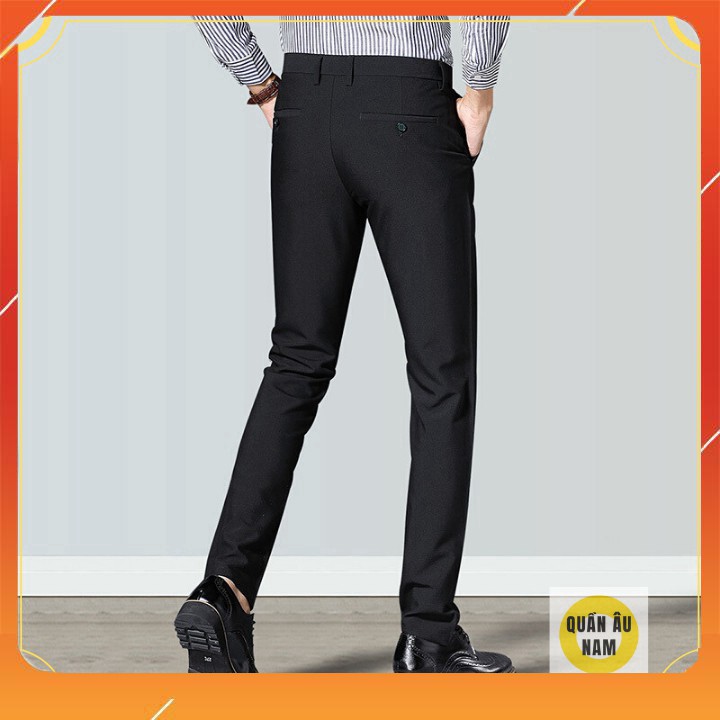 Quần âu nam ASOS đẹp vải co giãn nhẹ chống nhăn, quần tây nam cao cấp màu đen Hàn Quốc dáng ôm body á2 . ⛑