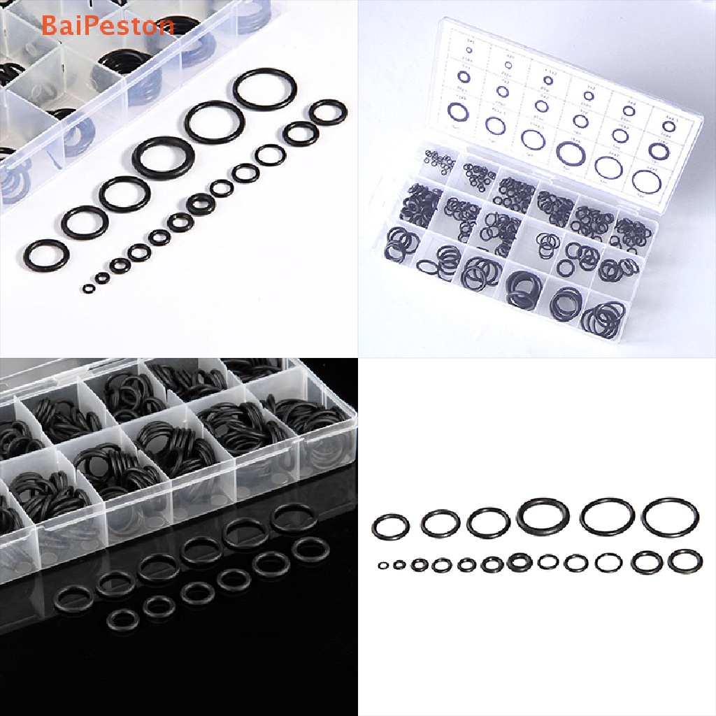 Set 225 Vòng Đệm Cao Su Đen Hình Chữ O Cho Xe Hơi