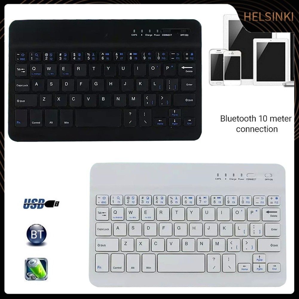 Bàn Phím Bluetooth Không Dây Mini 7 / 10inch Cho Điện Thoại / Máy Tính Bảng / Laptop