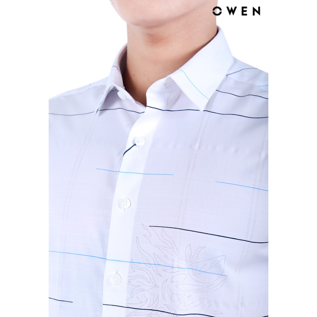 Áo sơ mi ngắn tay Owen Bamboo Bodyfit màu trắng - BA20783N | BigBuy360 - bigbuy360.vn