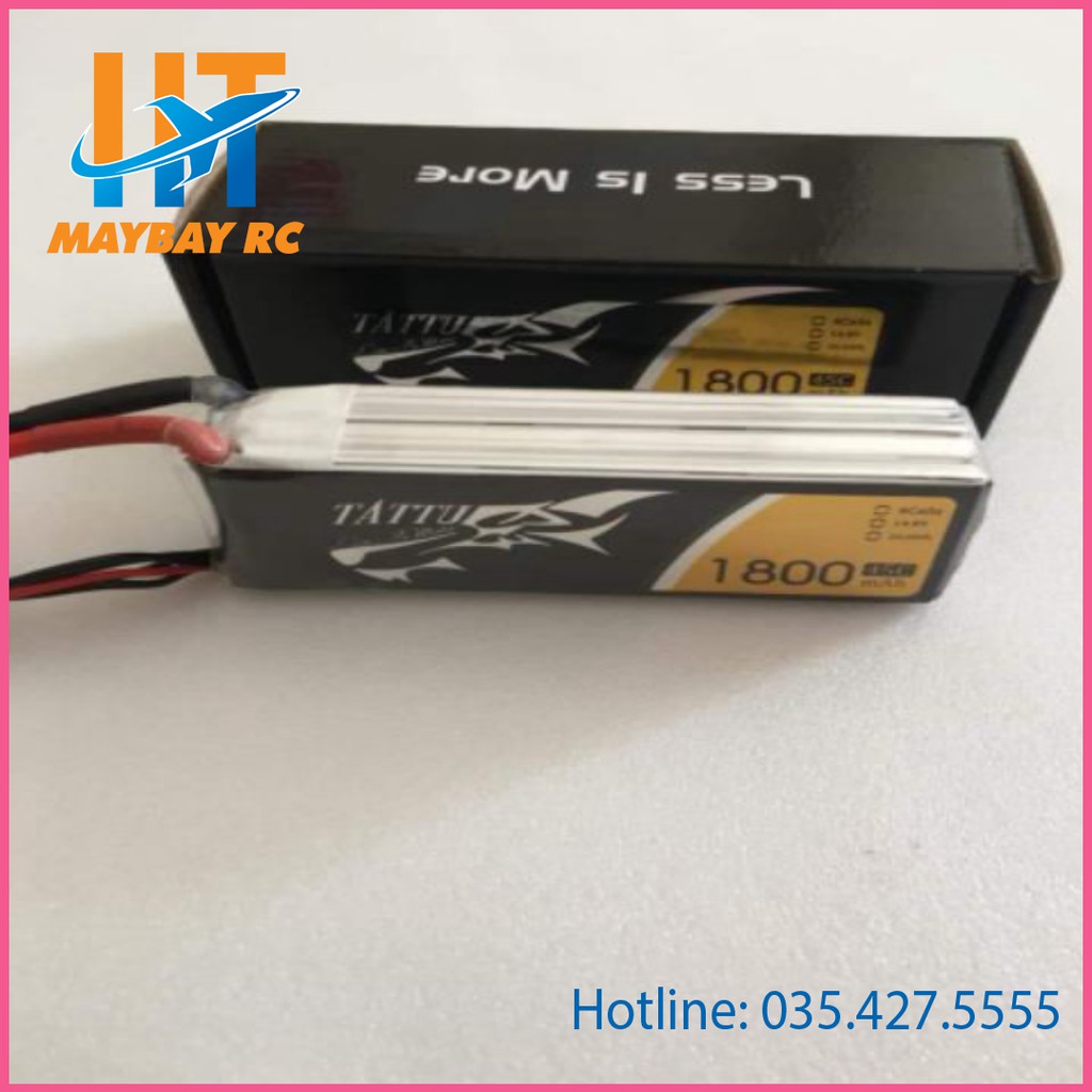 Pin máy bay điều khiển Tattu 1800mAh 75C 4S 1P XT60 Plug
