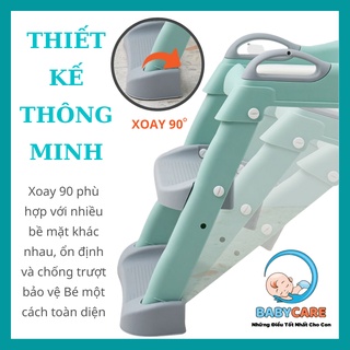 NẮP BỒN CẦU CÓ BẬC THANG BABYCARE - BỆ BỒN CẦU CÓ NẤC ĐIỀU CHỈNH CAO CẤP - THANG HỖ TRỢ VỆ SINH THÔNG MINH