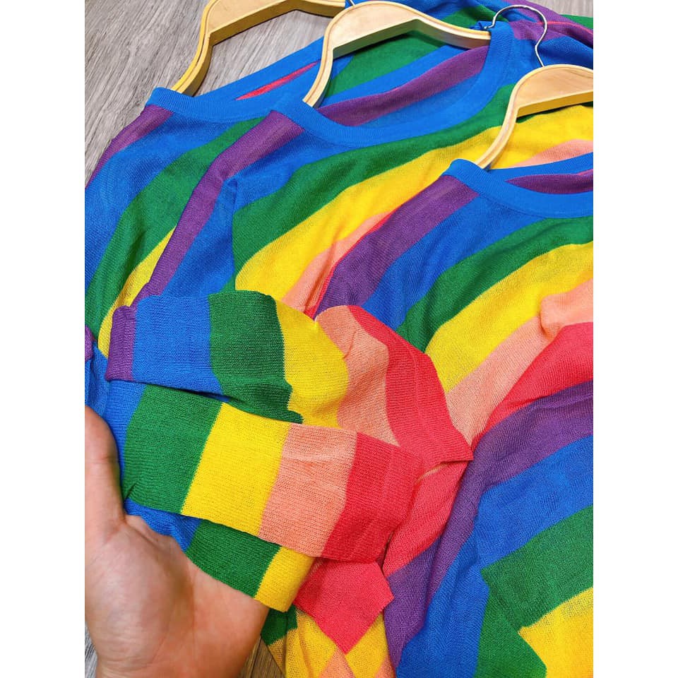 Áo len kẻ 7 màu siêu hot(#471)_Xưởng May Quang Anh