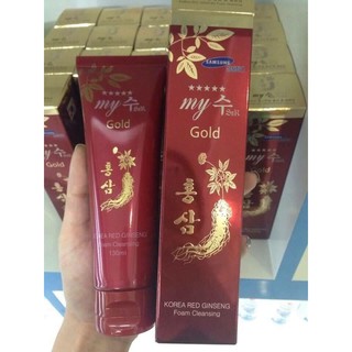 Sữa Rửa Mặt Hồng Sâm Đỏ My Gold 130ml.- MY ME GOLD RED GINSENG FOAM CLEANSING.