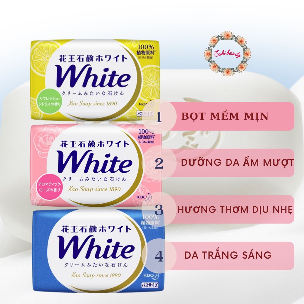 Xà phòng tắm  trắng da KAO  Nhật Bản 85g