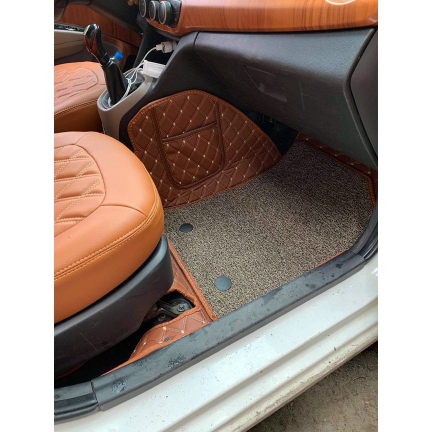 Thảm lót sàn ô tô 6D Hyundai I10  - Da PU cao cấp, Không mùi, Giảm 20% tiếng ồn