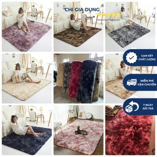 Thảm lông loang trải sàn kích thước 1,6m x 2m, Hàng Đẹp 2021 Mặt Sau Chồng trơn trượt