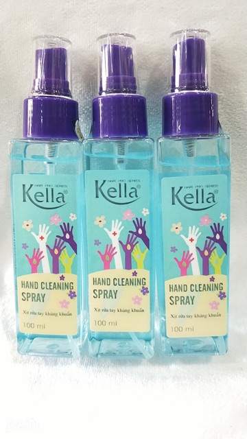 FREESHIP Xịt kháng khuẩn Kella, 100ml  99% sạch sâu, khử khuẩn , mùi thơm mát ,hàng công ty chính hãng ,giá yêu thương