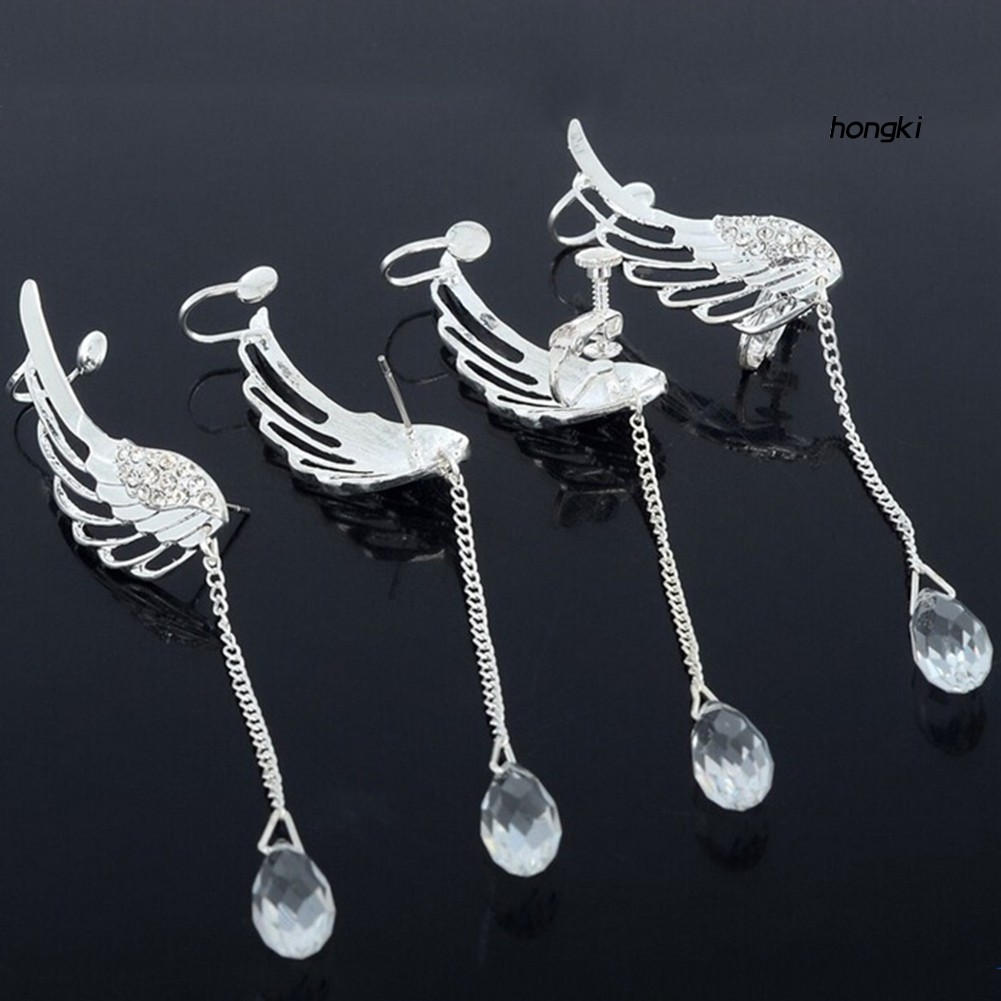 Khuyên tai hình cánh chim đính đá sang trọng cho bạn gái