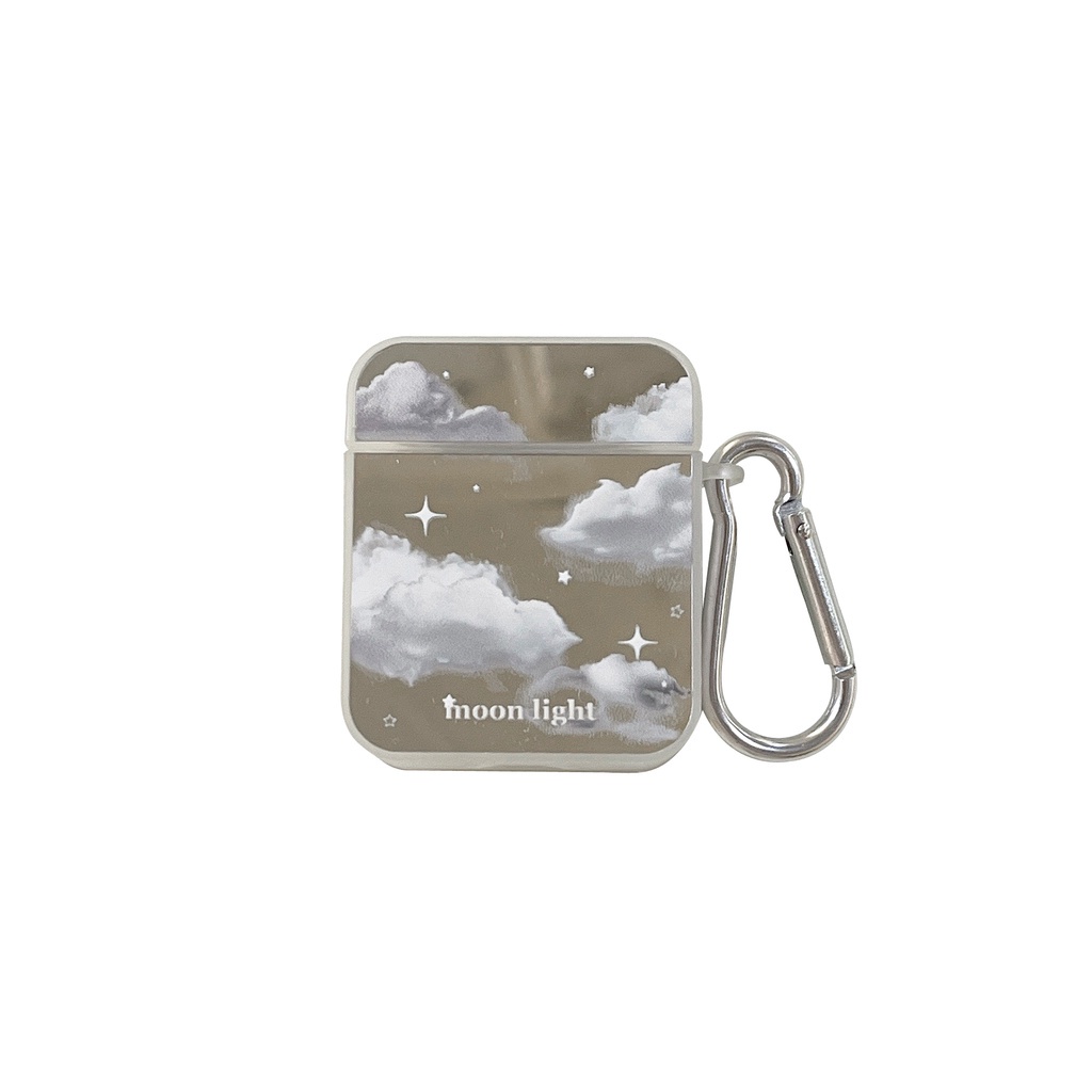 Vỏ bảo vệ hộp sạc tai nghe AirPods 1 / 2 / 3 / Pro thiết kế đơn giản dễ thương Chống Rơi Hình Đám Mây Tráng
