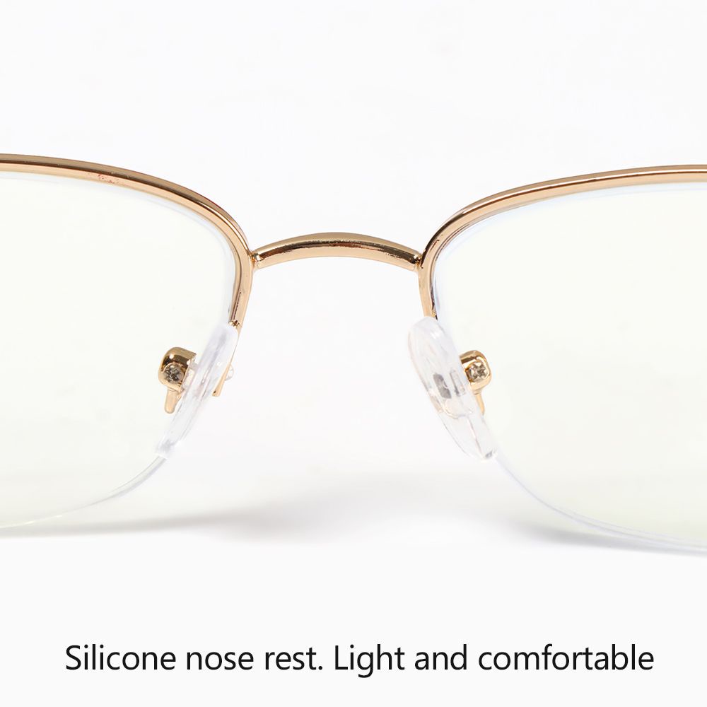 Kính mắt đọc sách chống ánh sáng xanh chống tia UV gọng kim loại trong suốt thời trang dành cho nữ