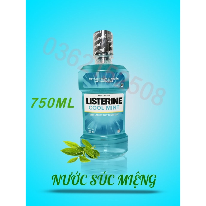 Nước Xúc Miệng Listerine Cool Mint 750ml Hàng Việt Nam Sản xuất tại Thái Lan