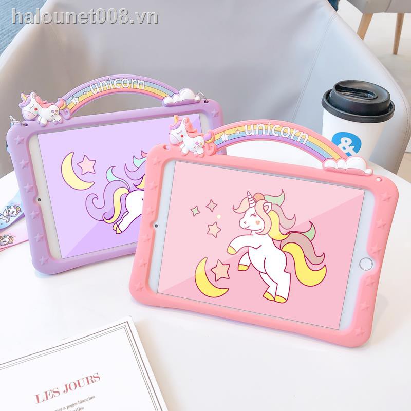 ✉✔✿Ready stock✿ ipad case  Rainbow Unicorn Protective 2018 Apple Air2 Cute Tablet Mini4 Computer Pro9.7-inch Child Anti-drop air310.5 Net Red Silicone Pad6 7th Generation 10.2