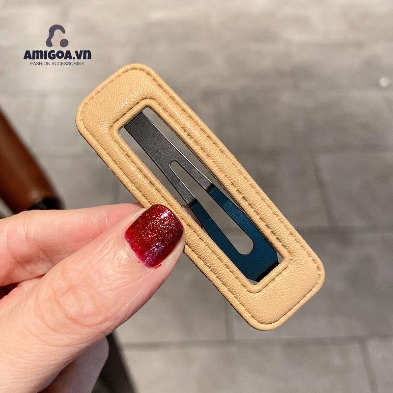 Kẹp Tóc Mái Bên Hình Học Disney Liu Haijia Retro Ngọt Ngào Cho Nữ