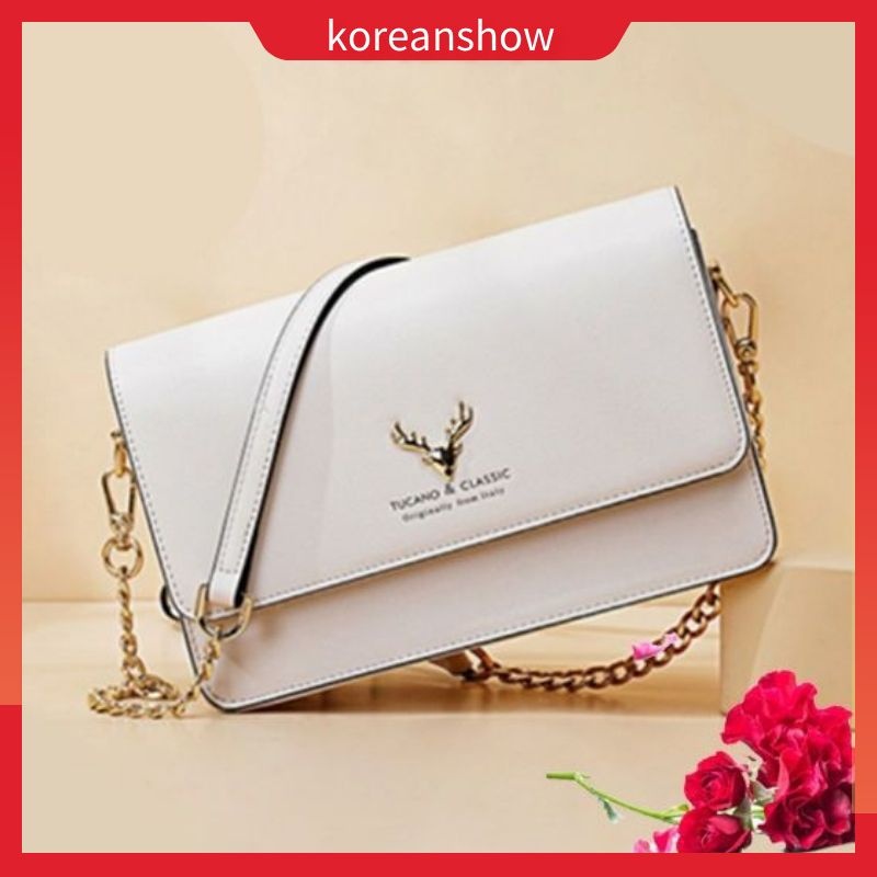 Túi Xách Nữ Đẹp Túi Đeo Chéo Da Pu Phối Dây Xích Thời Trang Hàn Quốc Trẻ Trung Cho Nữ-69