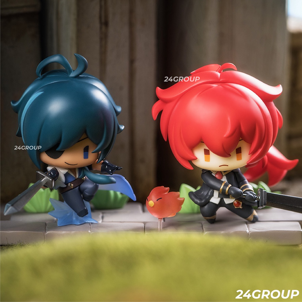 ✔️ Mô hình đồ chơi tượng nhân vật game Genshin Impact các hệ Diluc Ragnvindr klee venti fishil kaeya barbara Pegg chibi