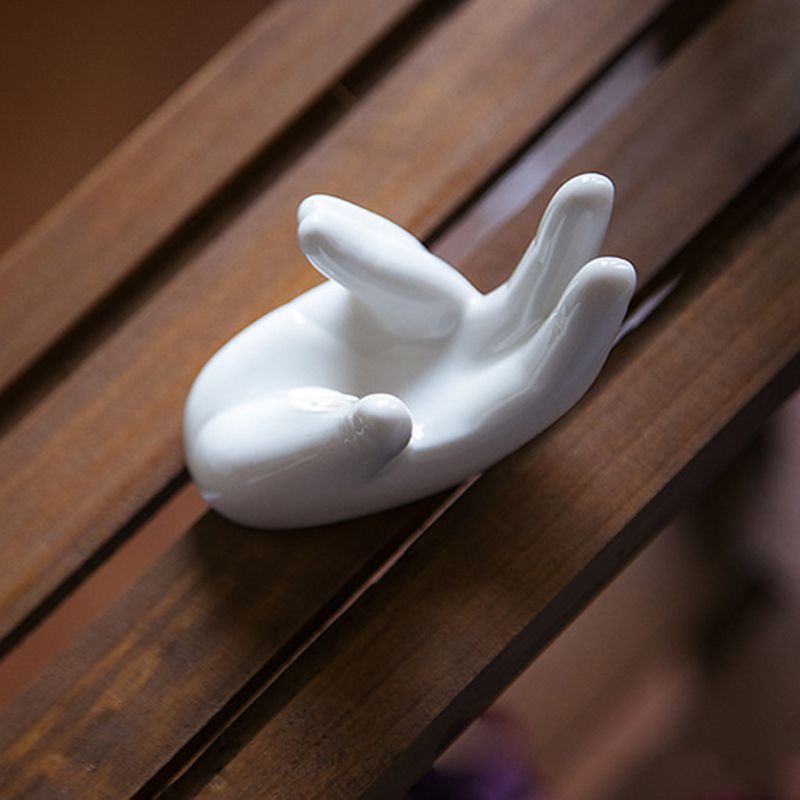 1 Giá Đỡ Cầm Tay Bằng Sứ Trắng 6 Lỗ / 12 Lỗ