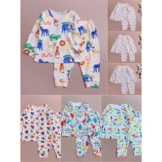 Bộ cotton ru design nhiều hoạ tiết bt 2-7y - bảng màu 1