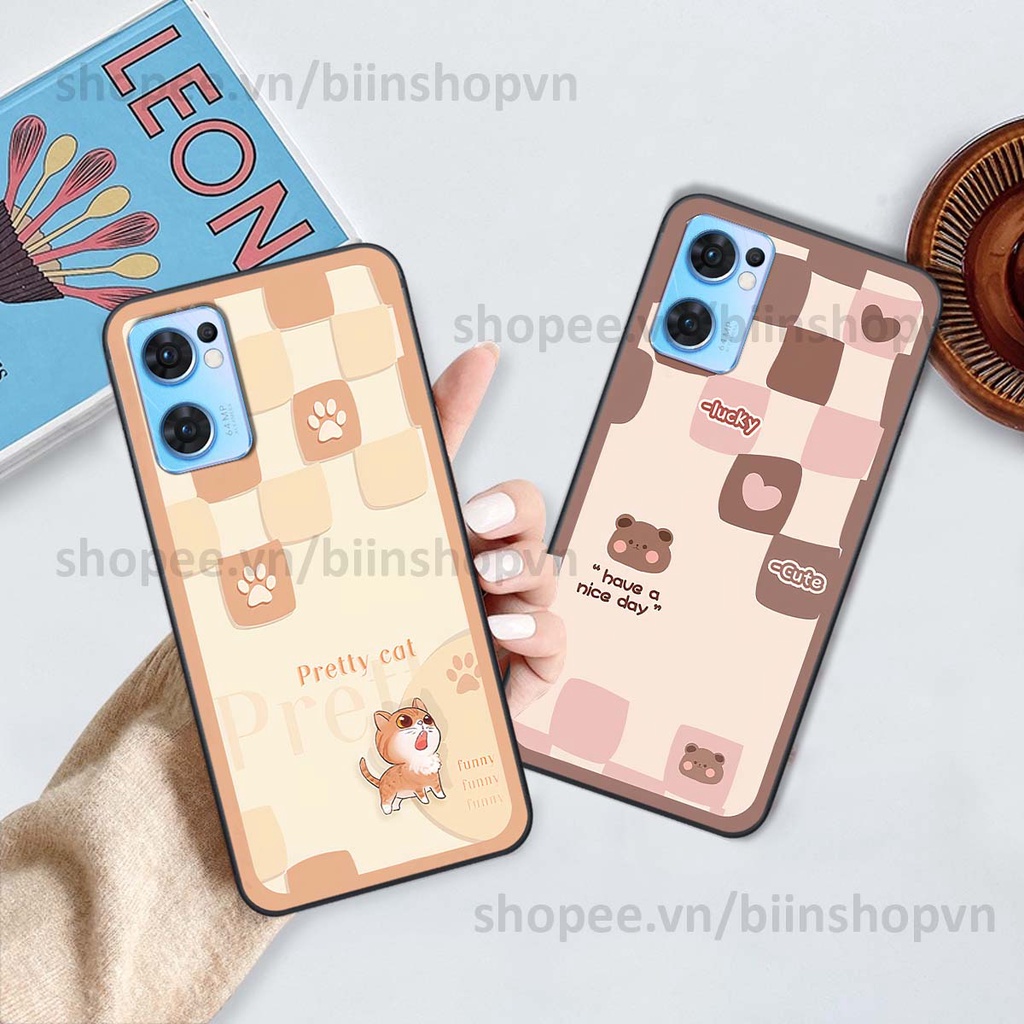 Ốp Oppo Reno7 / Reno7 Z 5G / Reno 7 caro trái tim nhiều màu sắc, đầy cá tính, khẳng định phong cách