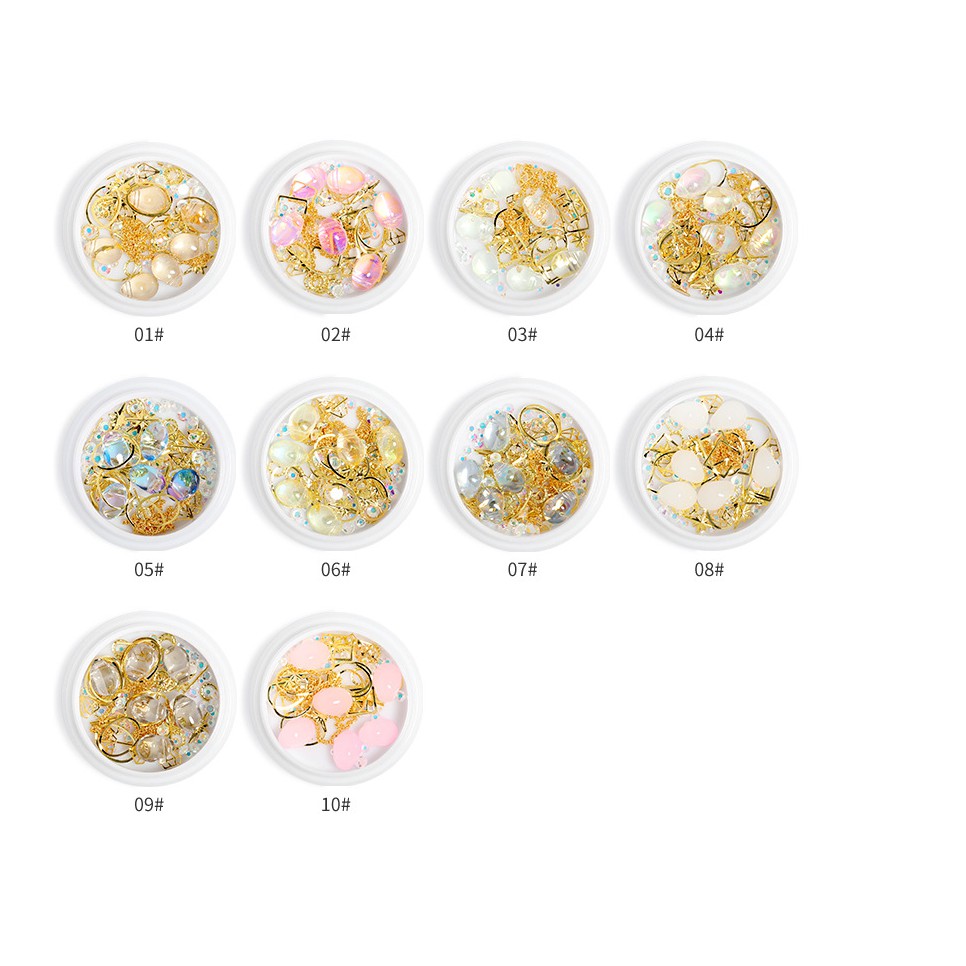Sét phụ kiện cham mix trang trí móng