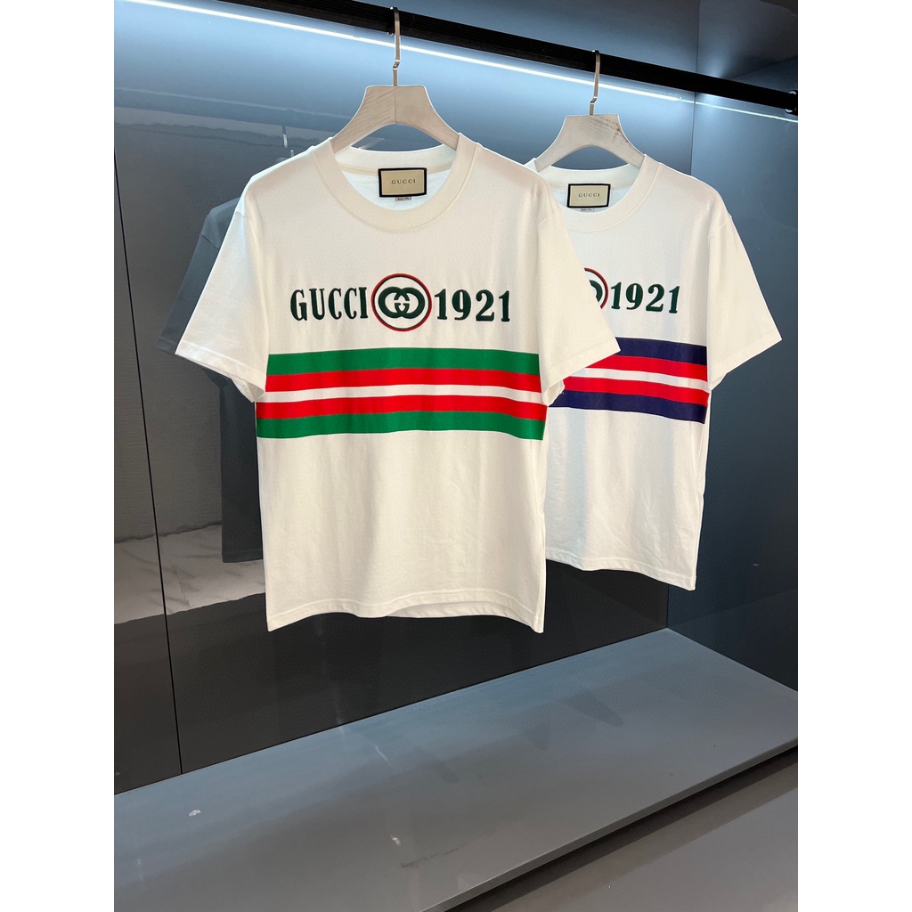 Áo Thun Tay Ngắn In Chữ Gucci / Nhãn / double G Thời Trang Cho Nam Và Nữ
