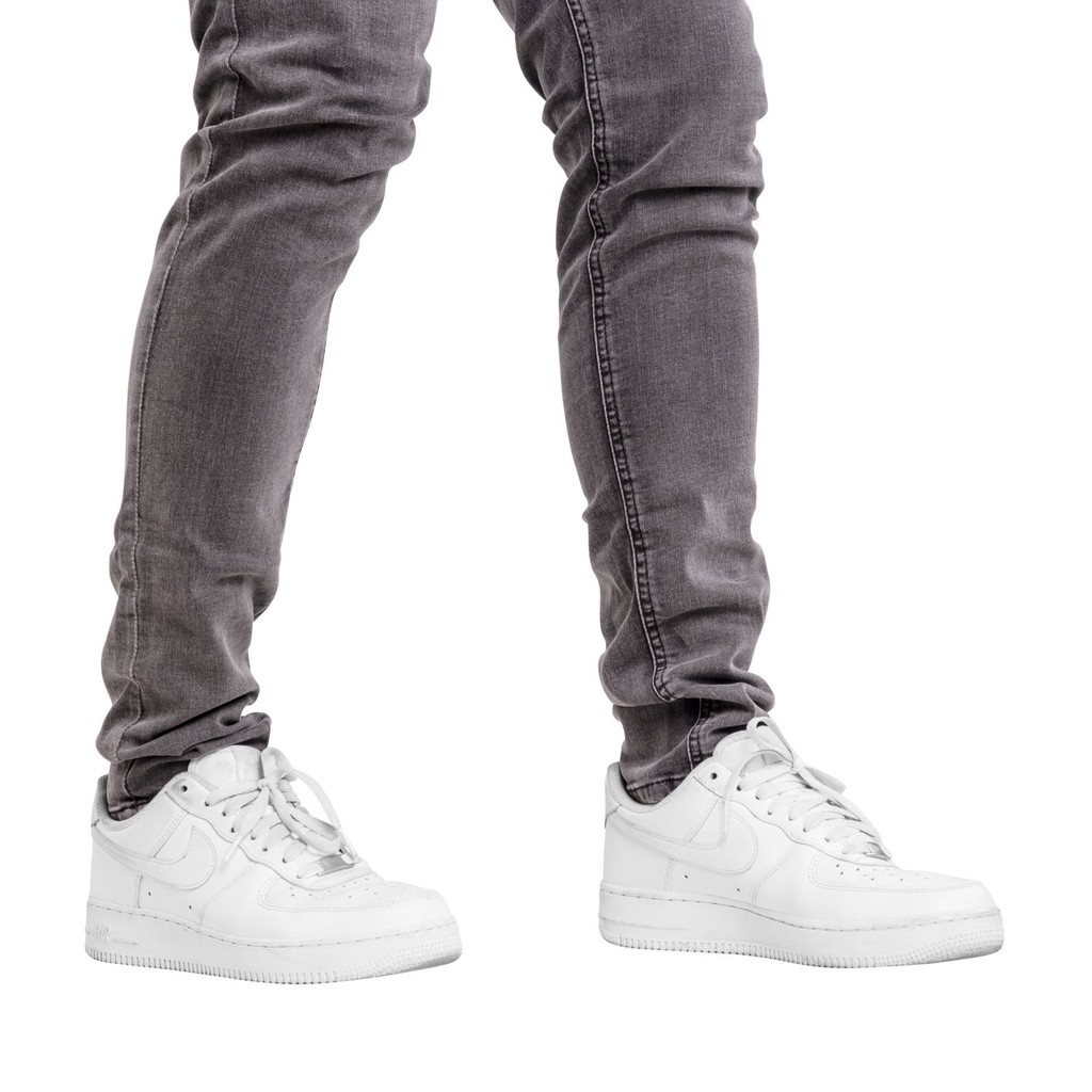 Quần jean nam streetwear cao cấp FNOS NZ6 màu xám trơn form slimfit jean thun co giãn