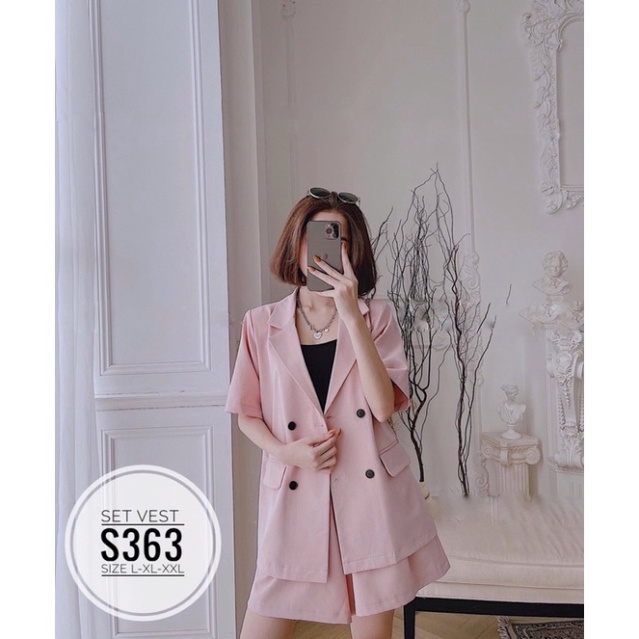 🔥bigsize 60-90KG🔥 vmart Set vest S363 hàng Quảng Châu cao cấp chiết eo giấu bụng