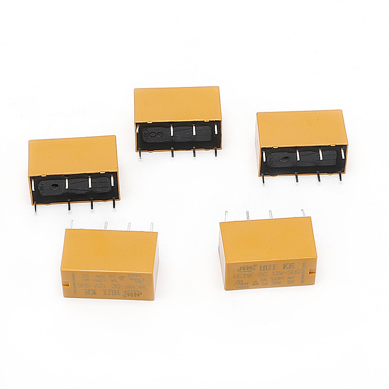 Set 5 Rơ Le Điện Tử HK19F-DC12V-SHG 1A 125V AC 2A 30V 8Pin DPDT