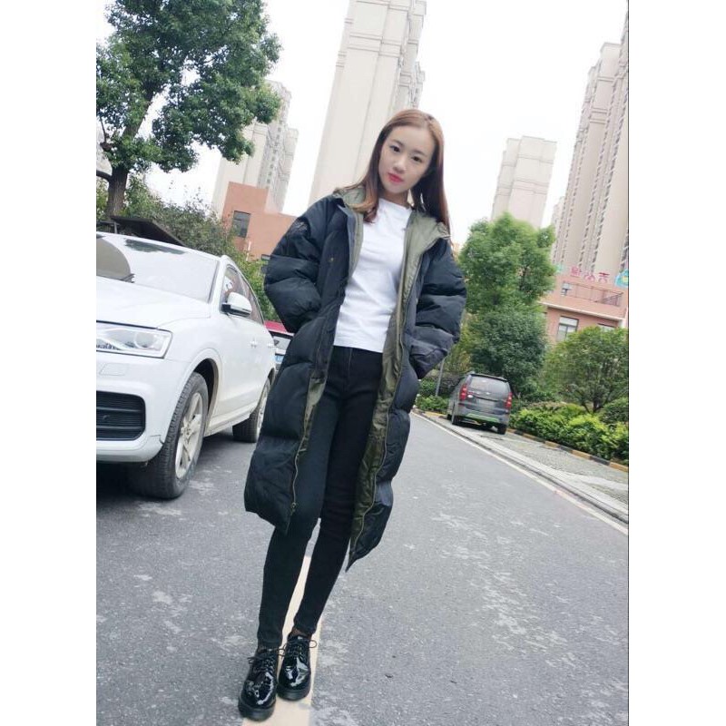 Áo phao dáng dài đại hàn hàng quảng châu nhập khẩu