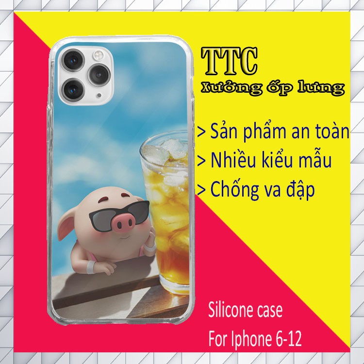 Ốp lưng ốp đt iphone hình heo Giá Sỉ Iphone 7/7Plus đến 12/12 Promax PIG20210117