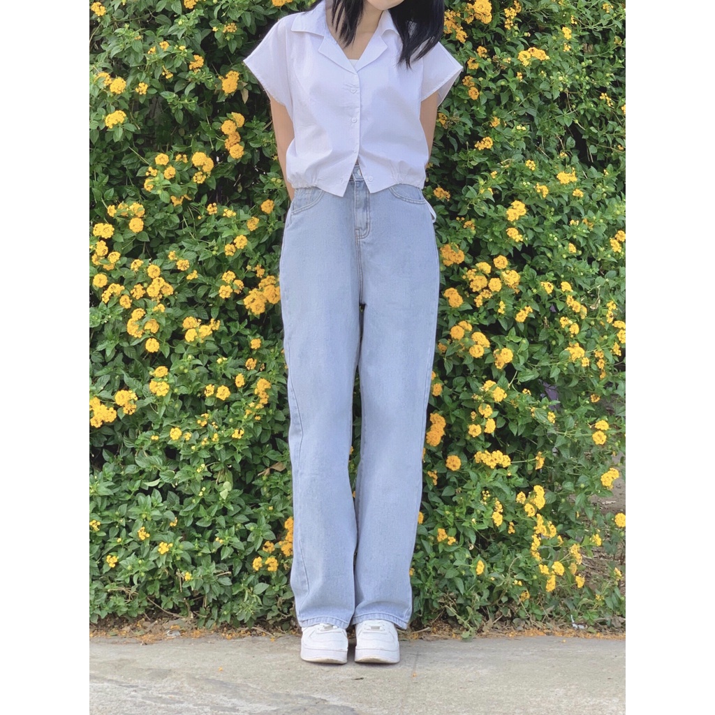 áo cổ pyjama dáng cánh dơi ngắn TKA295 LOLLIE STUDIO