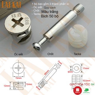 Ốc cam 50 bộ ốc cấy tacke