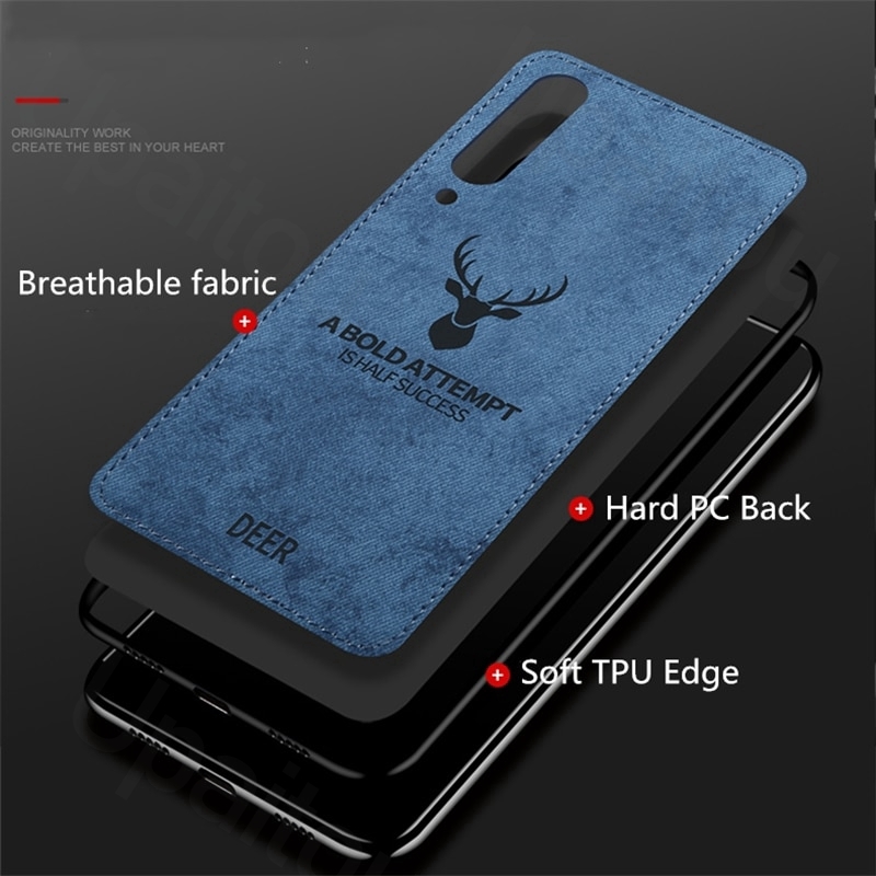 Samsung Galaxy A12 A42 A71 5G A21s S20 FE A70 A51 A50 A50s A30s A30 A31 M51 M10 Ốp điện thoại nhựa dẻo phối mặt vải hình hươu độc đáo cho | BigBuy360 - bigbuy360.vn