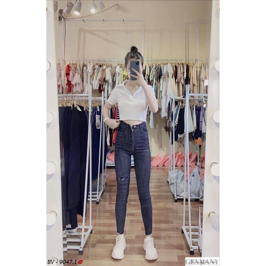 Quần bò ôm rách siêu đẹp. Size S M L