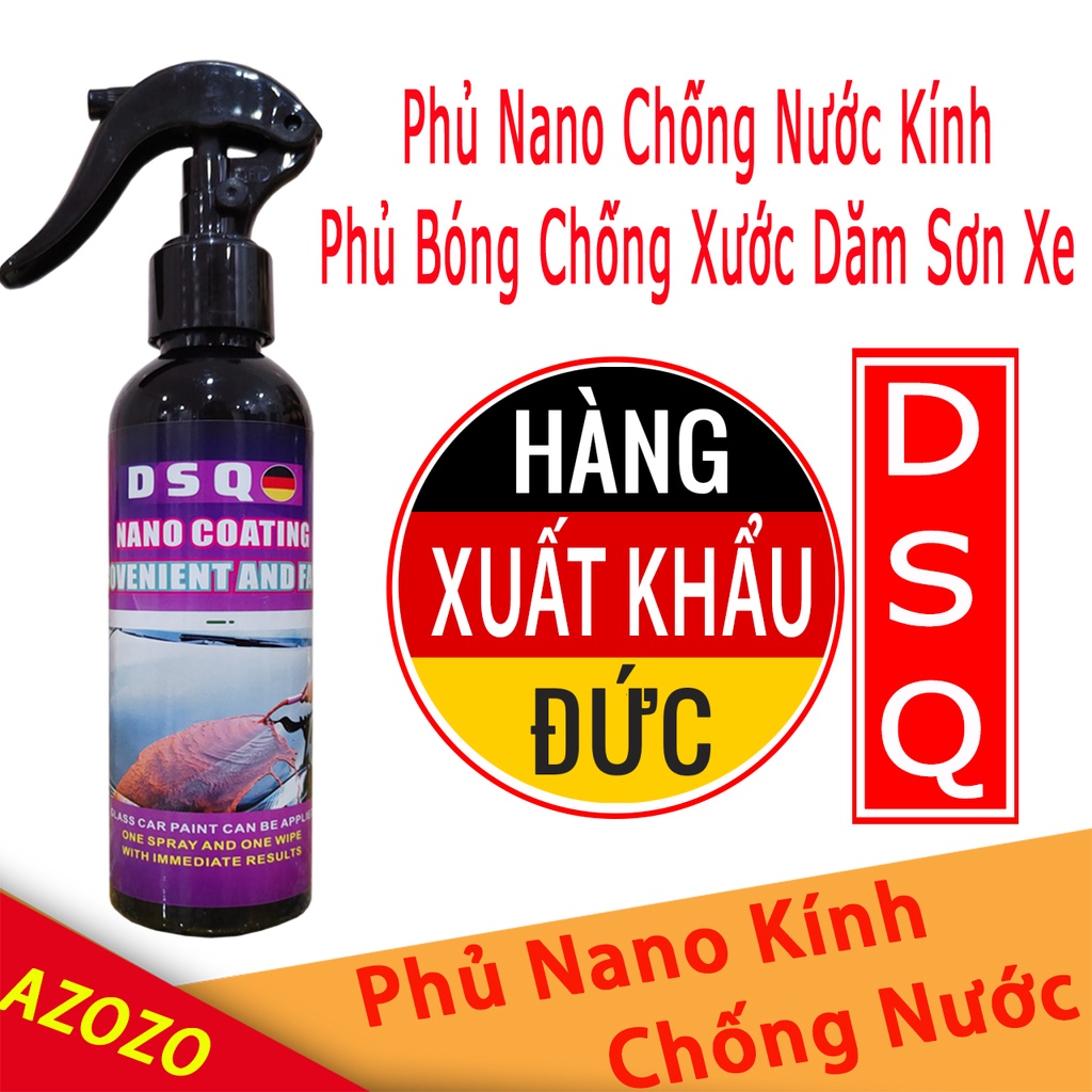 [ Loại Xịn ] Chai Xịt Phủ Nano Kính Ô tô Chống Nước - Ceramic Wax - Dung Dịch Phủ Bóng Xe Máy, Ô tô Chống Bùn Bẩn - DSQ