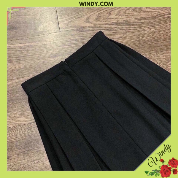 Chân váy xếp ly dáng dài màu đen, màu nâu- chân váy xếp ly công sở đẹp